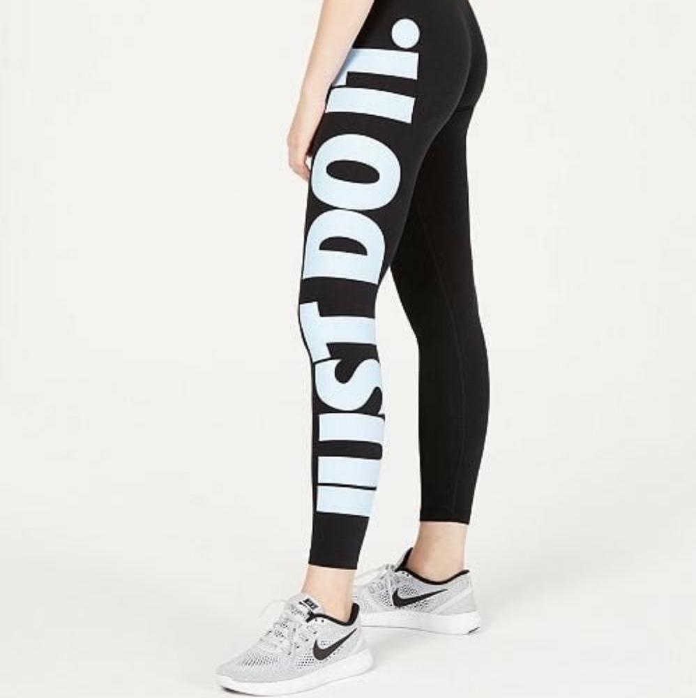 SOLD NIKE Legasee Just Do It Black Leggings Tights - Picture 2 of 10